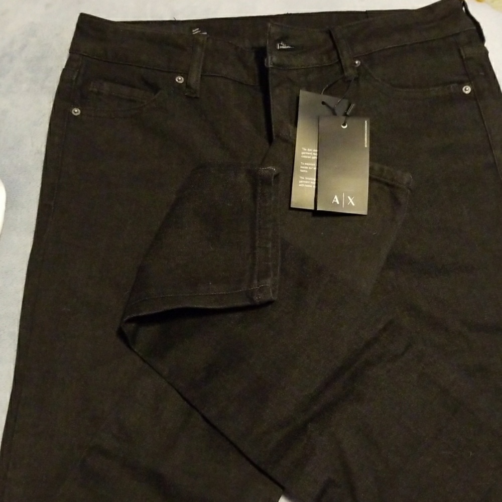 High waist black skinny jeans